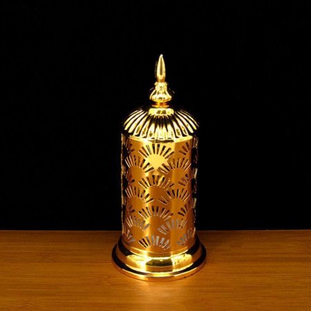 فانوس رمضان حديد ذهبي اسطوانة مخرم RT323/6 =&#