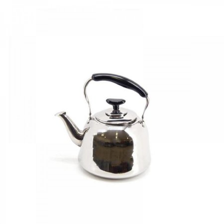 ابريق شاي 1.5لتر ستانلس ستيل فضي يد عظم اسود K003-1.5L +ذ5+