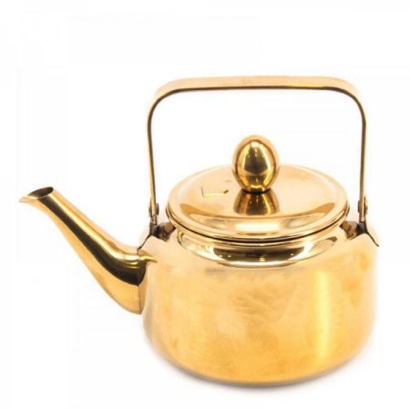 ابريق شاي 2.5لتر ستانلس ستيل ذهبي ع.ك.احمر K203G-2.5L +ذ5+