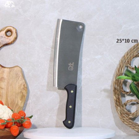 بلطة ستانلس 25*10سم يد عظم اسود طويل A74/4 =ع3