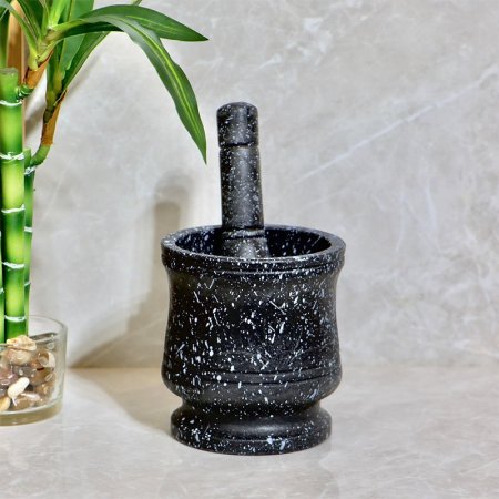 مدق ثوم جرانيت اسود منقط وسط k62/7 =ض3