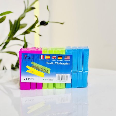ملاقط غسيل/24 بلاستك ملون K147/1 =ض7