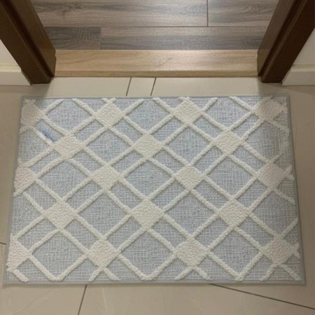 دعسة ارض فرو مربعات مستطيل 80*50سم ملون EL69/2 =ك8